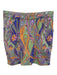 Polo Size M Green, Purple & Multi Nylon Blend Paisley Pockets Above Knee Skort Green, Purple & Multi / M