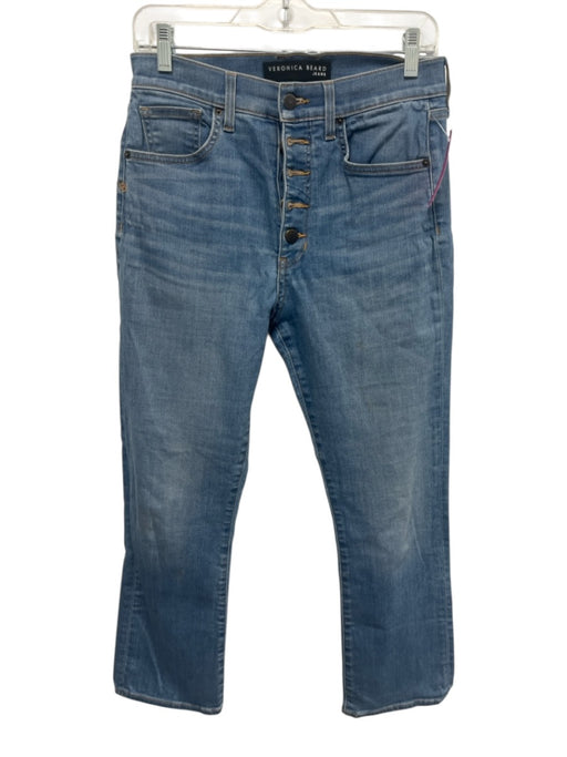Veronica Beard Jeans Size 29 Med Wash Cotton Denim Button Fly High Rise Jeans Med Wash / 29