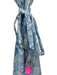 Julia Amory Size L Light blue & white Cotton Short Balloon Sleeve V Neck Dress Light blue & white / L