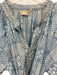 Julia Amory Size L Light blue & white Cotton Short Balloon Sleeve V Neck Dress Light blue & white / L