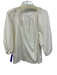 Frances Valentine Size Medium Cream White Cotton Long puff sleeve Gathered Top Cream White / Medium