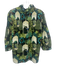 Fitzroy & Willa Size Medium Black, Green, Teal Cotton Long Sleeve Peacock Top Black, Green, Teal / Medium