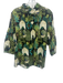 Fitzroy & Willa Size Medium Black, Green, Teal Cotton Long Sleeve Peacock Top Black, Green, Teal / Medium