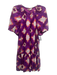 Marie Oliver Size Large Purple, Orange, White Linen & Silk Tie Dye Tiered Dress Purple, Orange, White / Large