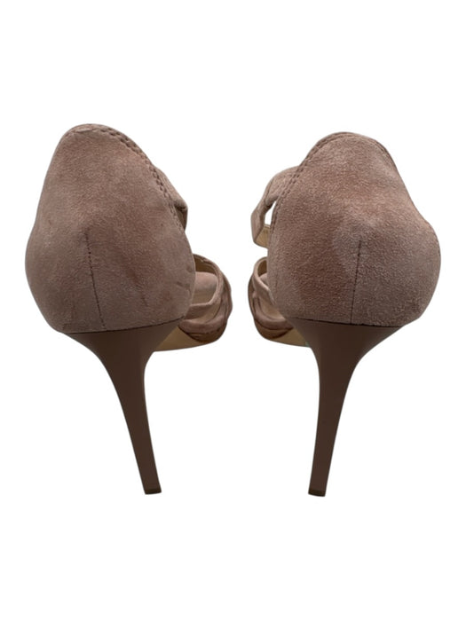 Diane Von Furstenberg Shoe Size 5.5 Beige Leather Suede Stiletto Strappy Pumps Beige / 5.5