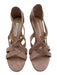 Diane Von Furstenberg Shoe Size 5.5 Beige Leather Suede Stiletto Strappy Pumps Beige / 5.5