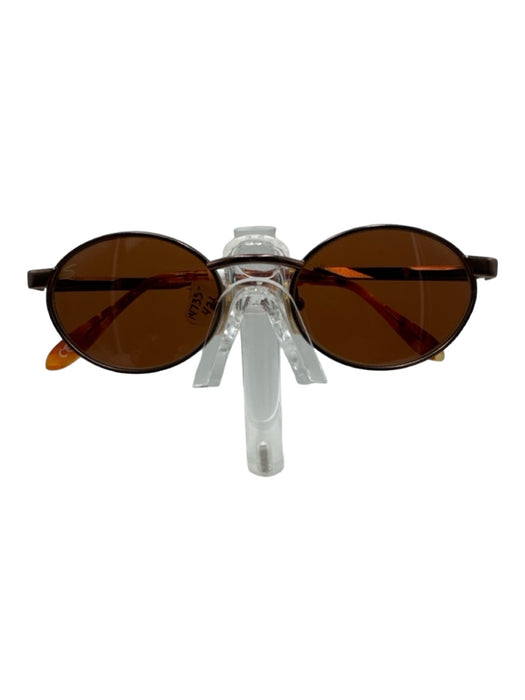Serengeti Bronze & amber Acetate Metal Frame Oval Lens Sunglasses Bronze & amber