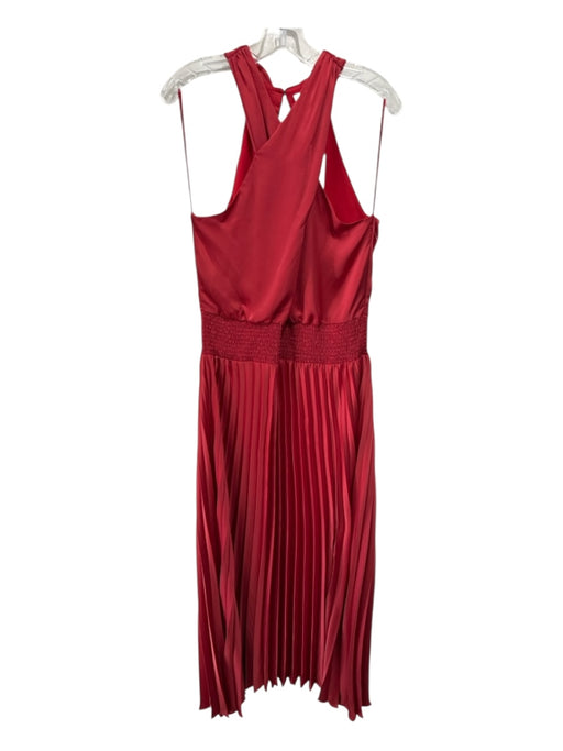 Ramy Brook Size 12 Red Polyester Sleeveless Pleats Maxi Smocked Waist Dress Red / 12