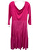 Tuckernuck Size L Hot pink Cotton 1/2 Sleeve Tiered Fabric Block Midi Dress Hot pink / L