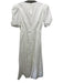 Ronny Kobo Size M White Cotton Bow detail Short Sleeve Back Zip Dress White / M