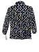 Carolina Herrera Size 4 Navy Blue & White Cotton Blend 3/4 Sleeve Polka Dot Top Navy Blue & White / 4