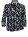 Carolina Herrera Size 4 Navy Blue & White Cotton Blend 3/4 Sleeve Polka Dot Top Navy Blue & White / 4