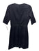Les Copains Size 38 Black & Gray Wool Blend Short Sleeve Lace Cut Out Dress Black & Gray / 38