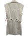 Veronica Beard Size 4 White Cotton Denim Sleeveless Buttons Patch Pockets Dress White / 4