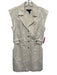 Veronica Beard Size 4 White Cotton Denim Sleeveless Buttons Patch Pockets Dress White / 4