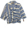 Hache Size 42 Blue & White Cotton & Polyester Puff 1/2 Sleeve Stripe Blouse Top Blue & White / 42