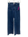 Frame Size 25 Dark Wash Cotton & Polyester Zip Fly High Rise Patch Pockets Jeans Dark Wash / 25