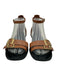 Tod's Shoe Size 36.5 Cognac Brown Leather Brass Hardware Ankle Buckle Sandals Cognac Brown / 36.5