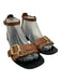 Tod's Shoe Size 36.5 Cognac Brown Leather Brass Hardware Ankle Buckle Sandals Cognac Brown / 36.5