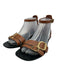 Tod's Shoe Size 36.5 Cognac Brown Leather Brass Hardware Ankle Buckle Sandals Cognac Brown / 36.5