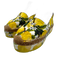 Dolce & Gabbana Shoe Size 37 Yellow, Green, Beige Canvas Espadrille Lemons Flats Yellow, Green, Beige / 37