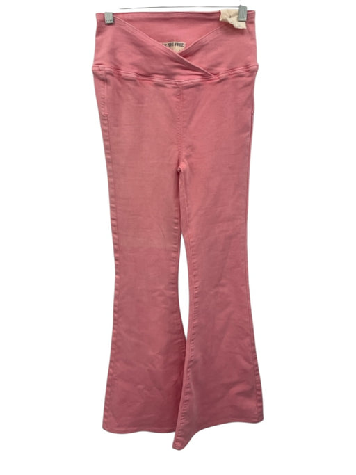 We The Free Size 24 Pink Cotton Denim Elastic Waist Tulip Flare Leg Jeans Pink / 24