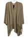 Armani Collezioni Beige Wool Blend Goat Leather Fringe Shawl Beige / One Size
