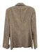 Theory Size 2 Beige Wool Blend Long Sleeve Tweed One Button Blazer Jacket Beige / 2