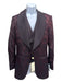 Connaisseur Paris Dark Red Silk Blend Paisley Dinner Jacket Men's Blazer 48