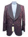 Connaisseur Paris Dark Red Silk Blend Paisley Dinner Jacket Men's Blazer 48