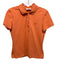 Lacoste Size S Orange Cotton Blend Short Sleeve Textured Polo Logo Top Orange / S