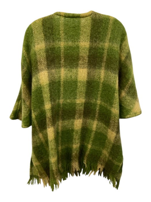 Donegal Design Size One Size Green, Yellow, Brown Mohair Blend Plaid Sweater Green, Yellow, Brown / One Size