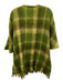 Donegal Design Size One Size Green, Yellow, Brown Mohair Blend Plaid Sweater Green, Yellow, Brown / One Size