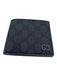 Gucci Like New Blue Leather Guccissima Bifold Wallet Men's Wallet Blue