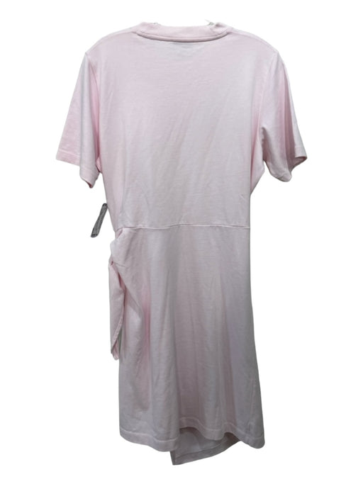 Vince Size M Pale Pink Cotton Round Neck Short Sleeve Tie Waist Dress Pale Pink / M