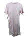 Vince Size M Pale Pink Cotton Round Neck Short Sleeve Tie Waist Dress Pale Pink / M