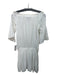 Ramy Brook Size S White Polyester Off Shoulder 1/2 Sleeve Elastic Waist Dress White / S