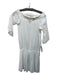 Ramy Brook Size S White Polyester Off Shoulder 1/2 Sleeve Elastic Waist Dress White / S