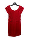 Valentino Size 6 Red & White Viscose Polka Dots U Neck Sleeveless Dress Red & White / 6