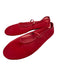 Jeffrey Campbell Shoe Size 7.5 Red Mesh round Ballet Sheer Flats Red / 7.5