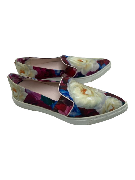 Ted Baker Shoe Size 36 Pink White Blue Canvas Pointed Toe Floral Sneakers Pink White Blue / 36