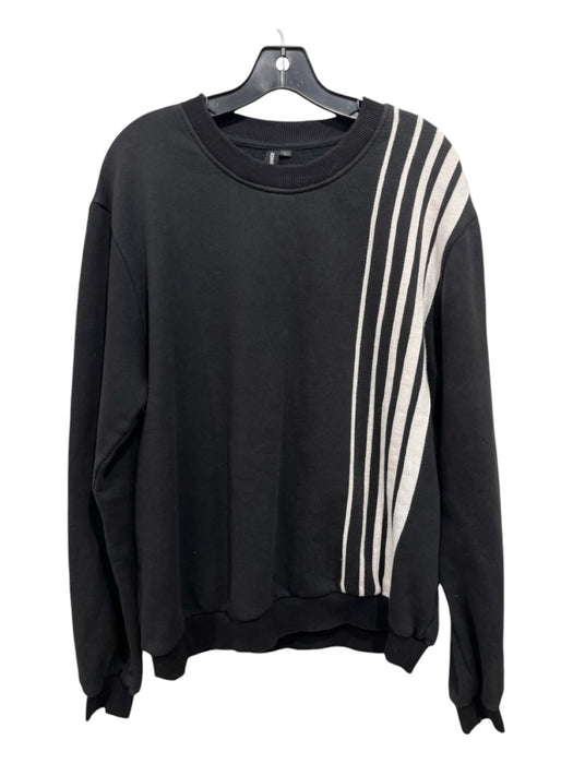 Jonny Cota Size L Black & White Cotton Striped Men's Sweater L