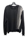 Jonny Cota Size L Black & White Cotton Striped Men's Sweater L