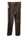 Saks Fifth Ave Size 2 Brown Suede Zip & Hook Closure Paneled Straight Pants Brown / 2