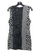 Alice + Olivia Size 6 Black & White Wool Blend Pattern Block Sleeveless Dress Black & White / 6