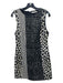 Alice + Olivia Size 6 Black & White Wool Blend Pattern Block Sleeveless Dress Black & White / 6