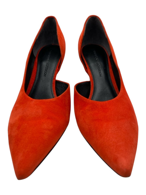 Sigerson Morrison Shoe Size 8 Orange Suede Pointed Toe Pumps Orange / 8