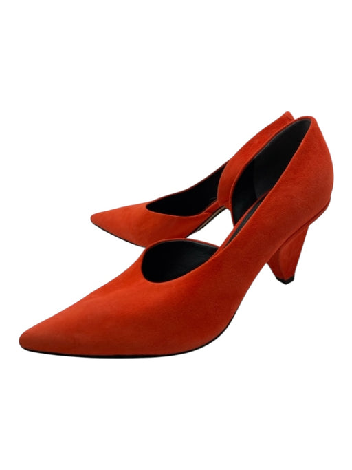 Sigerson Morrison Shoe Size 8 Orange Suede Pointed Toe Pumps Orange / 8