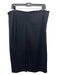 St John Size 14 Black Wool Blend Back Zip Midi Skirt Black / 14