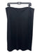 St John Size 14 Black Wool Blend Back Zip Midi Skirt Black / 14